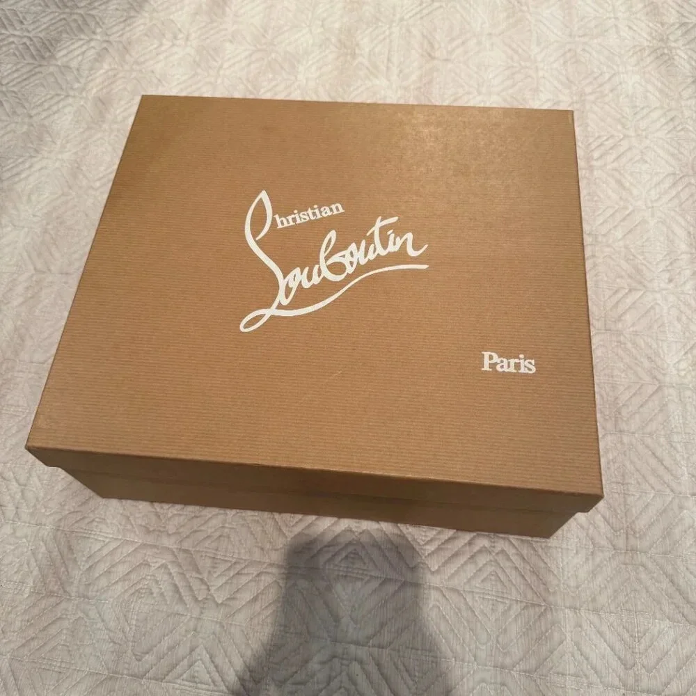 AUTHENTIC Black 100mm Choca Suede Sandal, Christian Louboutin (Not for Bundle) - Picture 9 of 12